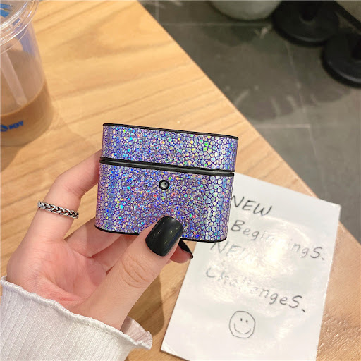 Title 8, Luxury Glitter Fish Scale Pattern Airpods Earph...