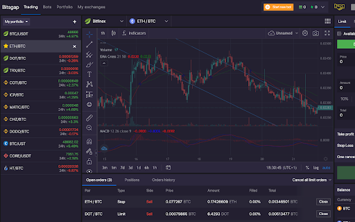 Bitsgap watchlists