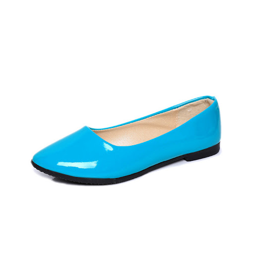 Title 5, Candy colored shallow mouth rubber sole work sh...