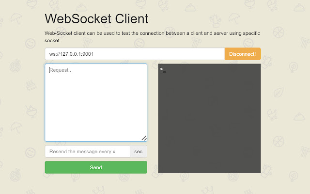 Web-Socket client chrome extension