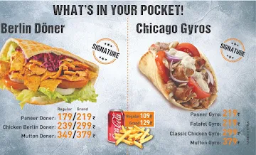 Doner And Gyros menu 