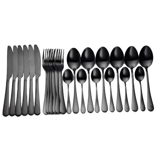 Title 1, 24-piece stainless steel cutlery set for elegan...