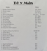 Te Y Mas menu 2
