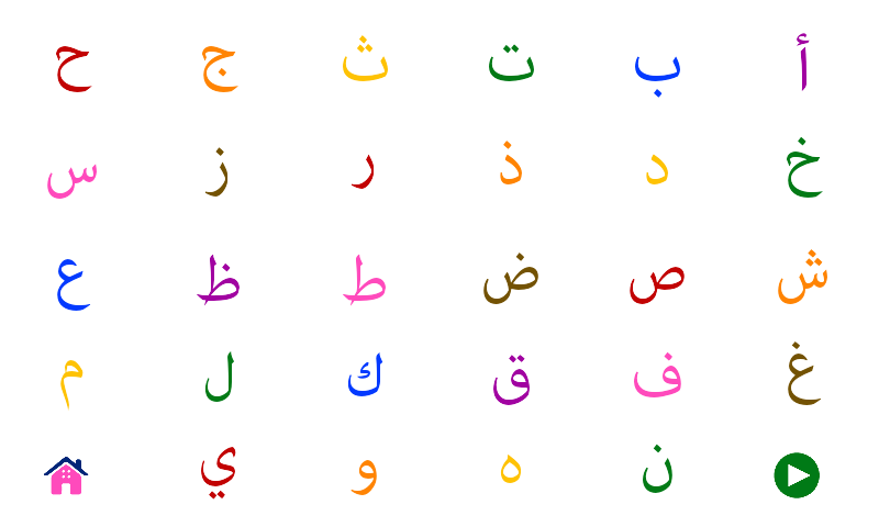 Alphabets vocabulary book for arabic kids كتاب مفردات 