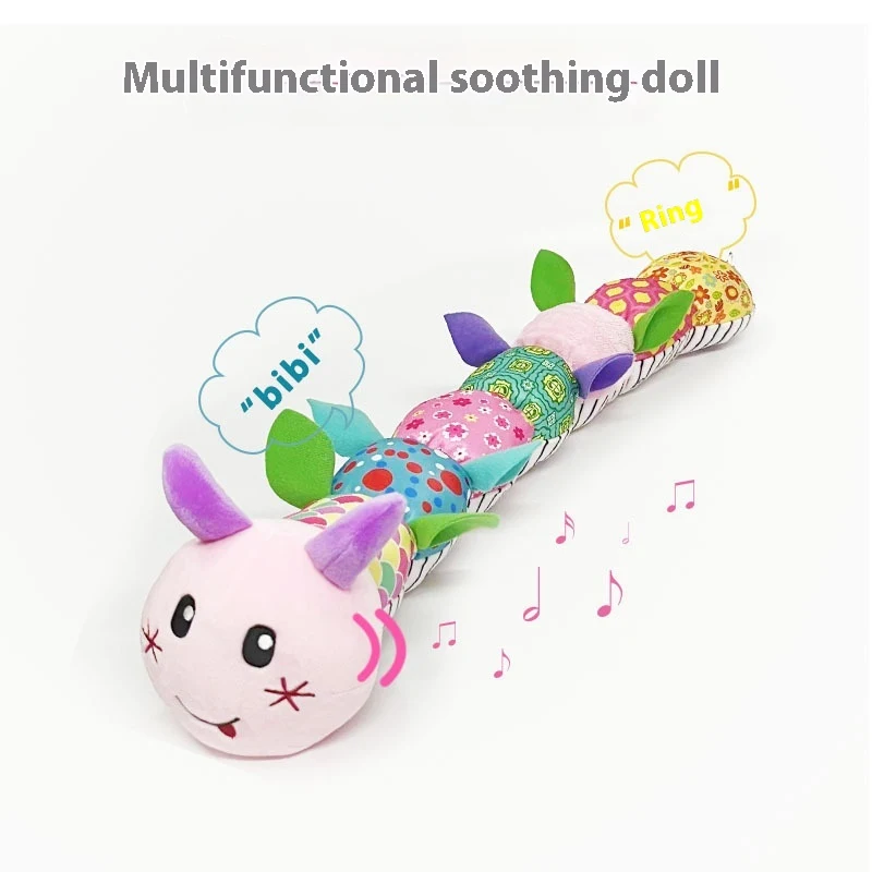 Hochet en peluche mignon pour bébés, doux et sûr, idéal pour stimuler le développement sensoriel et offrir un plaisir précoce. Cadeau parfait.