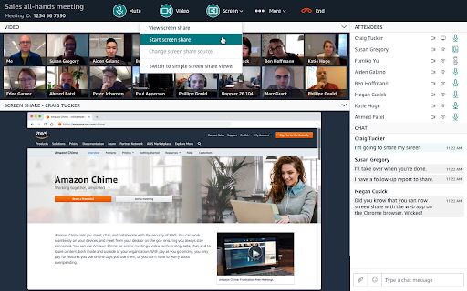 Amazon Chime Screen Share