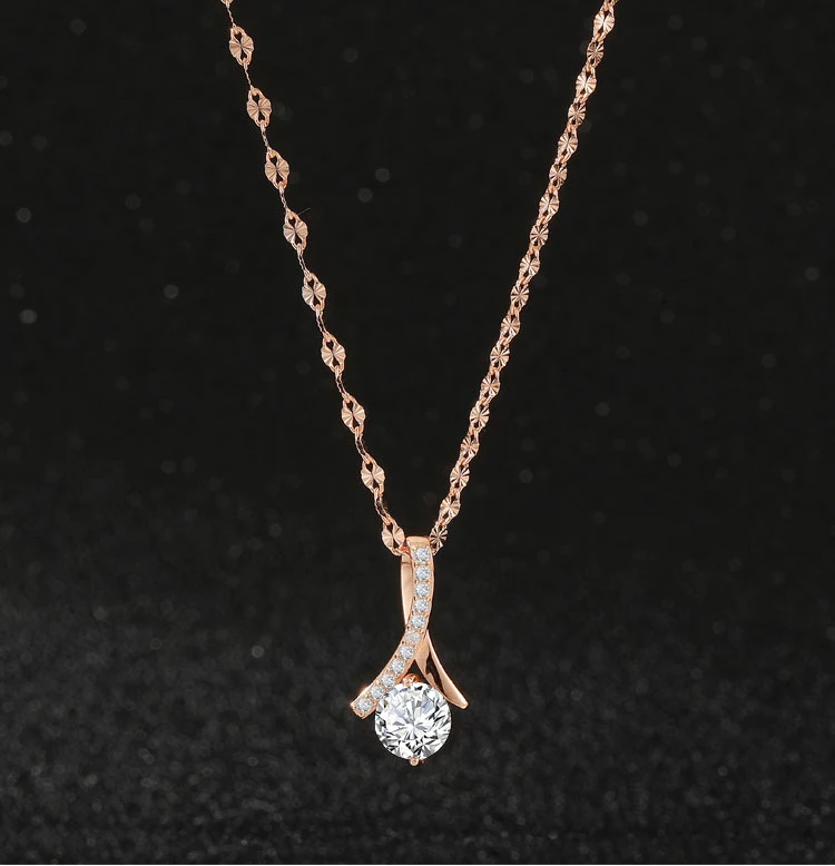 Title 4, Collier avec pendentif diamant en argent S925, ...