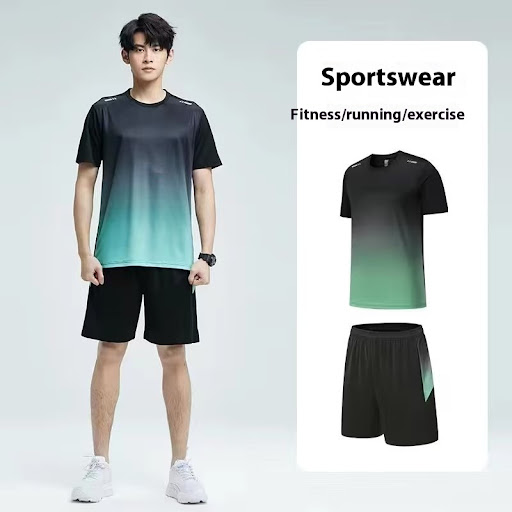 Title 5, Mens Short Sleeve Sports Ice Silk Suit Breatha...