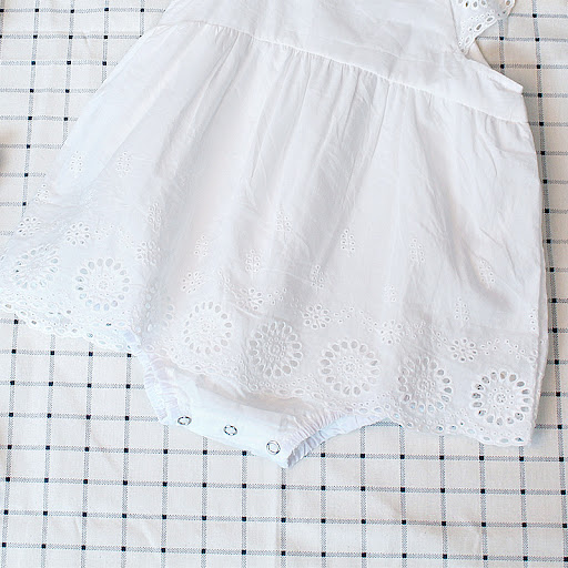 Title 3, Baby 100 Day Clothes Embroidered Lace Cotton Tr...