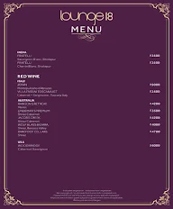 Lounge 18 - Marriott Jaipur menu 1