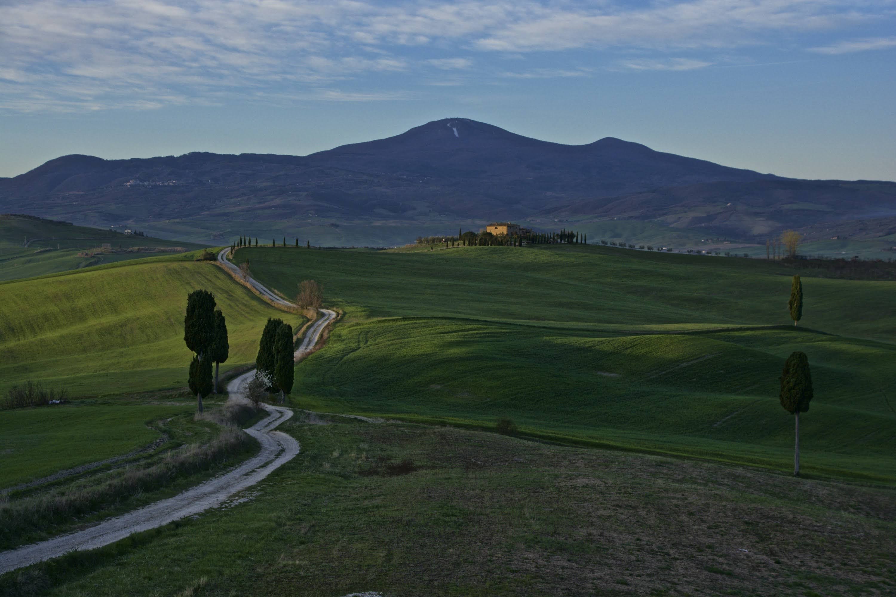 Panoramic walkway along the Gladiator Road in Pienza, Tuscany