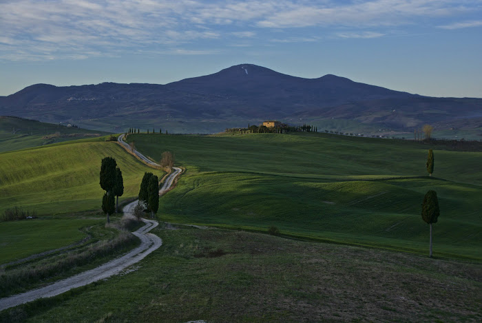 Panoramic walkway along the Gladiator Road in Pienza, Tuscany