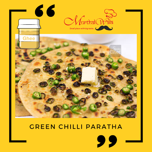 Green Chilli (Desi Ghee) Paratha