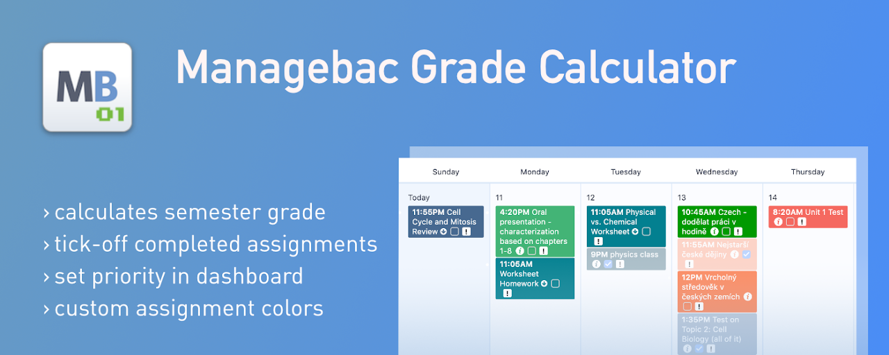 Managebac Grade Calculator & More+ Preview image 2