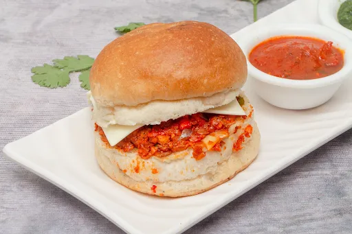 Chicken Keema Cheese Burger