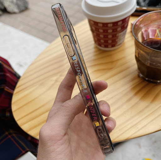 Title 3, New Transparent Gray Rainbow Poster Phone Case....