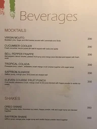 Eleven Course menu 6