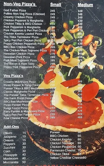 Godfather's Pizza menu 