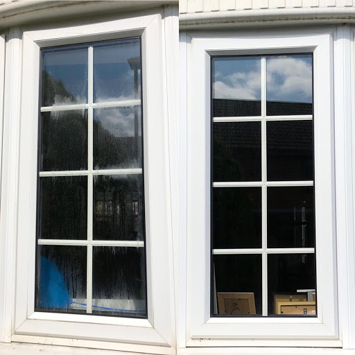 Before and after of misted unit