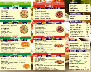 Pizzeria Cafe menu 