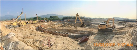 Constuction of Largest Circular Cofferdam in Malaysia