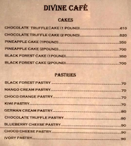 Divine Bakery menu 1