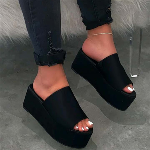 Title 6, New Style Flat Slippers Womens Thick-Soled Leo...