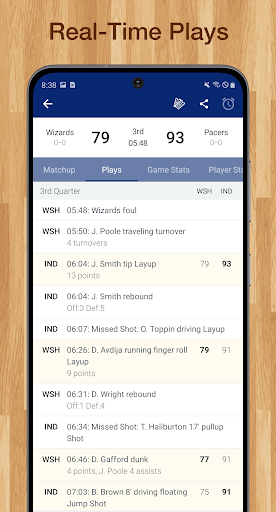 Screenshot Scores App: for NBA Basketball