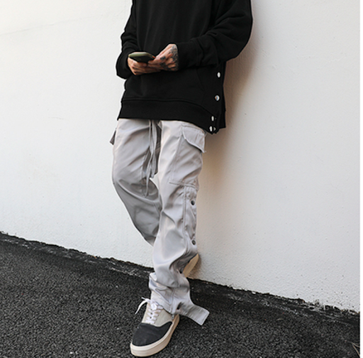 Title 4, Breasted Slit Streamer Nylon Straight Overalls