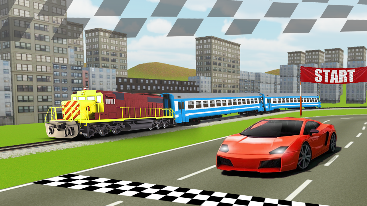 Image result for Train vs Car Racing Professional Racing APK Game