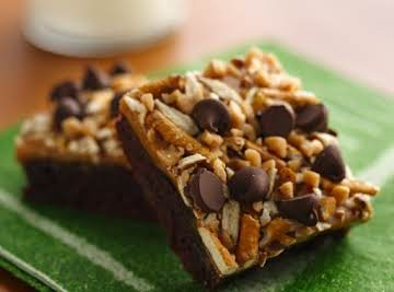 Caramel Pretzel Crunch Brownies