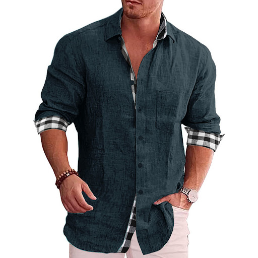 Title 8, Mens Summer Solid Color Short Sleeve Shirt. Li...