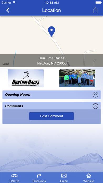 RunTimeRaces Screen 2