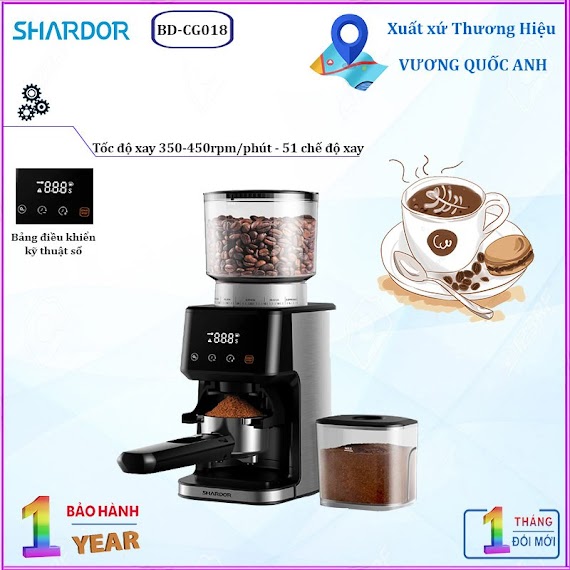 [ Hàng Chính Hãng ] Máy Xay Hạt Cà Phê Espresso Cao Cấp Bd - Cg018