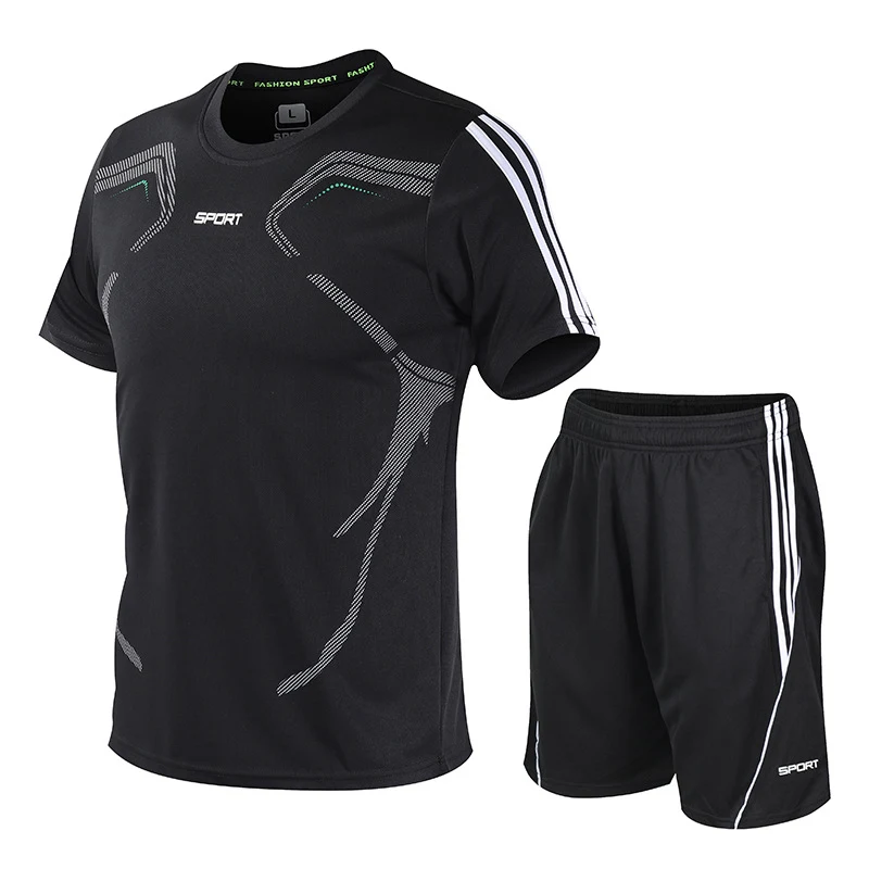 Outdoor Thin Sportswear Men's Student Shorts Two-Piece Suit