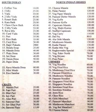 Raghavendra Bhavan menu 1