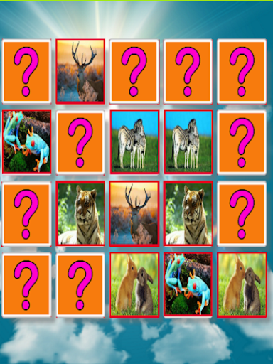 Fun With Animals Memory Game