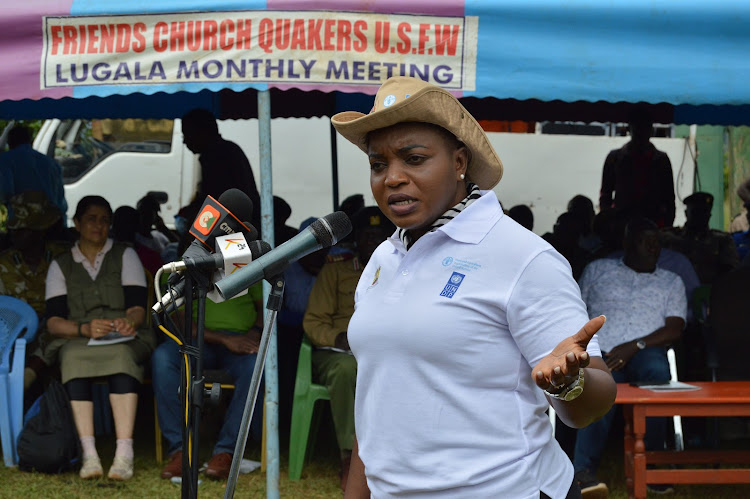 Health Cabinet secretary Susan Nakhumicha speaking in Kakamega on Friday