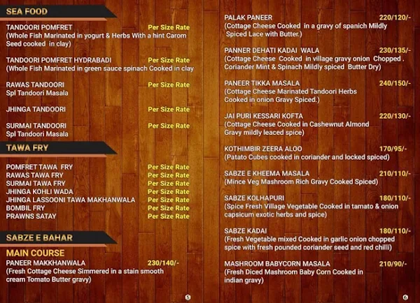 Keshar Restaurant menu 