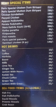 Paris Restaurant menu 2