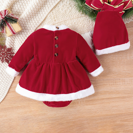 Title 8, Christmas Pleuche Long Sleeve Stitching Furry S...
