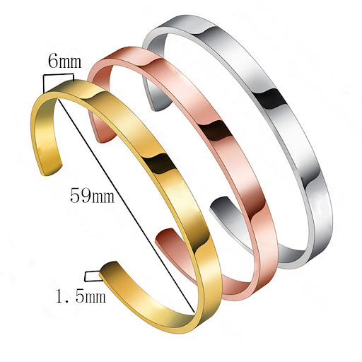 Title 3, Personalized Versatile C-shaped 6mm Stainless S...