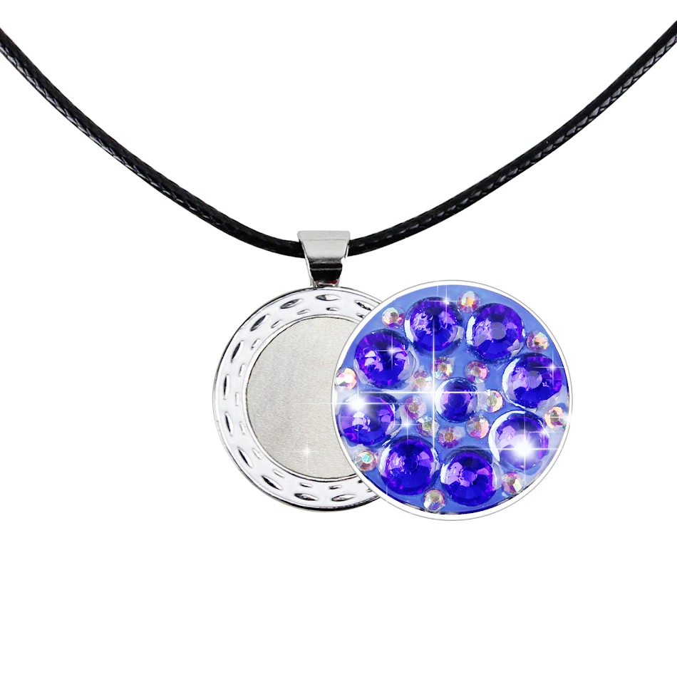 Golf damesketting met kristallen en diamant. Stijlvolle sieraden voor golfsters. Een perfect accessoire voor op de golfbaan.