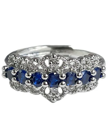 Retro Gang Drill Colored Gems Ring - 3