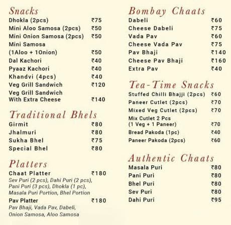 India Sweet House menu 