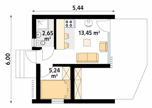 Szyszka 2 dr-S - Rzut parteru