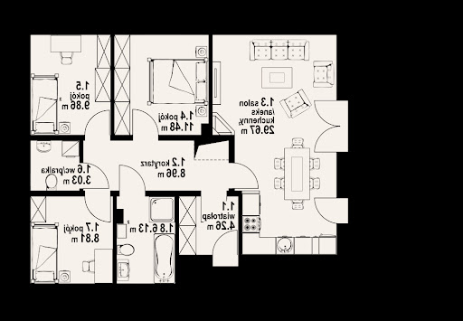 Piaseczno 3m - Rzut parteru