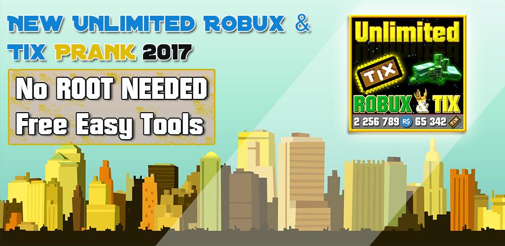 Unlimited Robux And Tix For Roblox Simulator 1 0 Apk Download Us Thirtlife App Robuxandtixsimilatorforrobloxprank Apk Free - unlimited of robux and tix for roblox prank 10 apk android