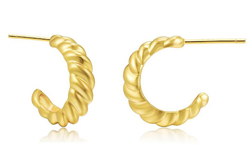 Title 2, European and US new C-shaped twist earrings, fa...