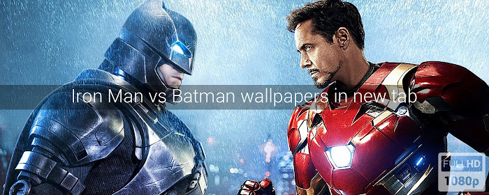 Iron Man vs Batman Wallpapers New Tab marquee promo image